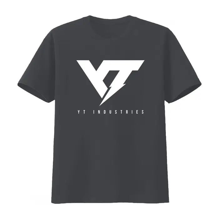 T-shirt imprimé logo Yt Industries pour homme et femme, style streetwear tendance, respirant, collection été 2026