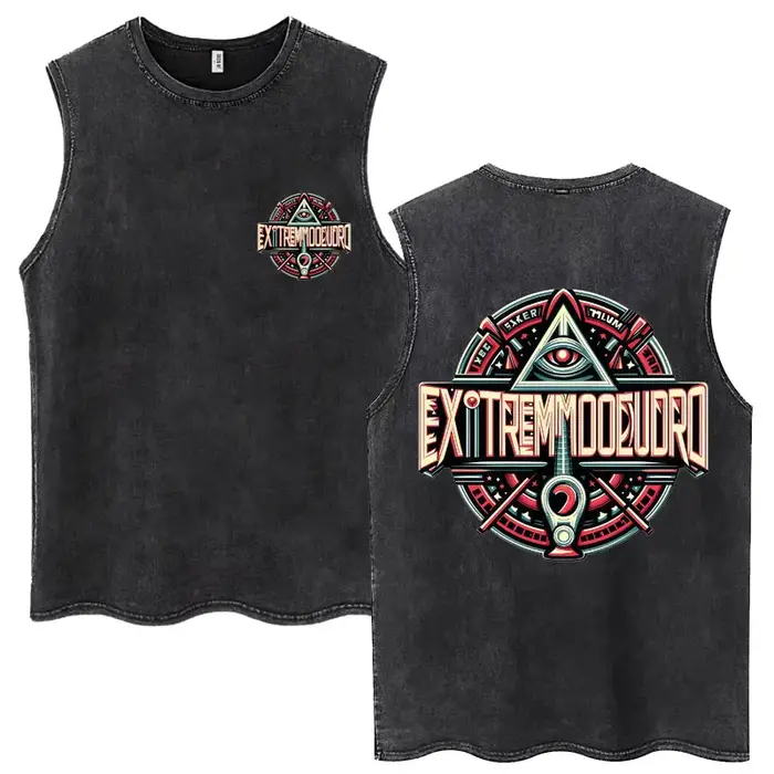 Rock Band Extremoduro Tour Débardeurs délavés Vêtements pour hommes Mode Harajuku Hip Hop T-shirts sans manches Gilets en coton amples décontractés