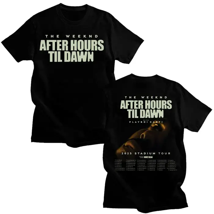 TheWeeknd After Hours Til Dawn graphique t-shirt TheWeeknd 2025 Stadium Tour T-shirts hommes femmes 