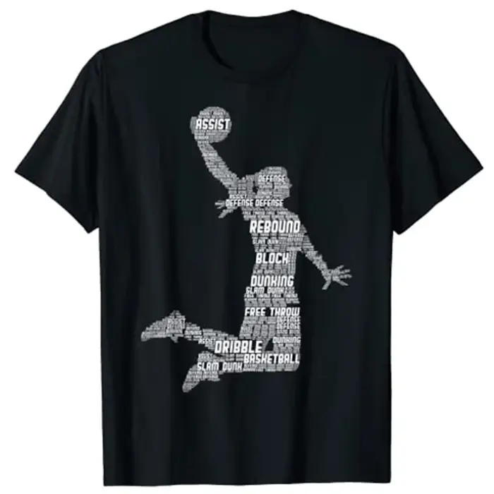 T-shirt graphique de basket-ball pour filles et femmes