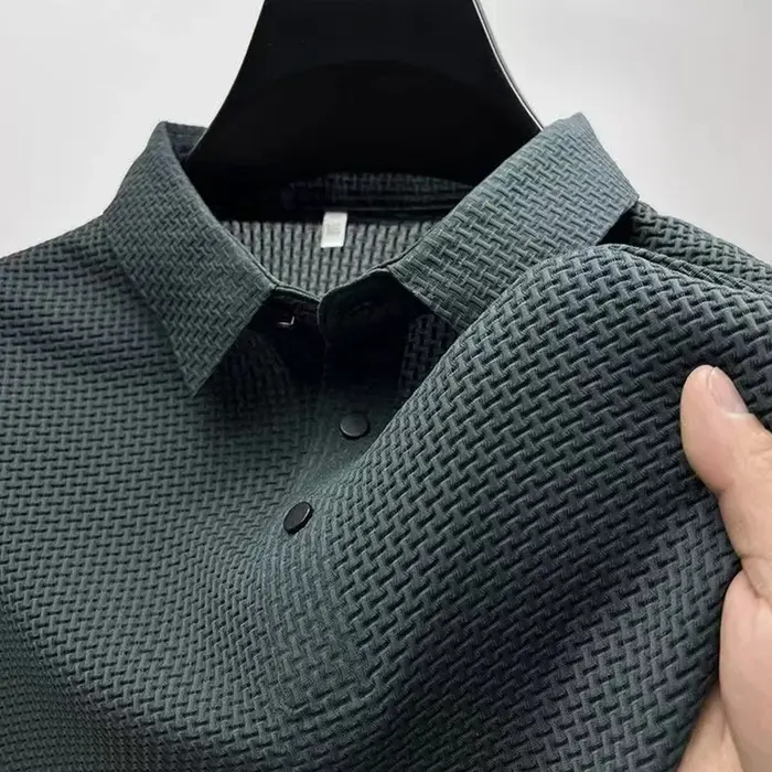 Polo d'affaires décontracté pour homme à manches courtes