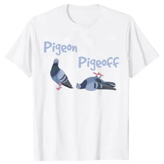 T-shirt Pigeon Pigeoff Bird Birdwatcher Birdwatching, T-shirt graphique drôle et mignon pour hommes,