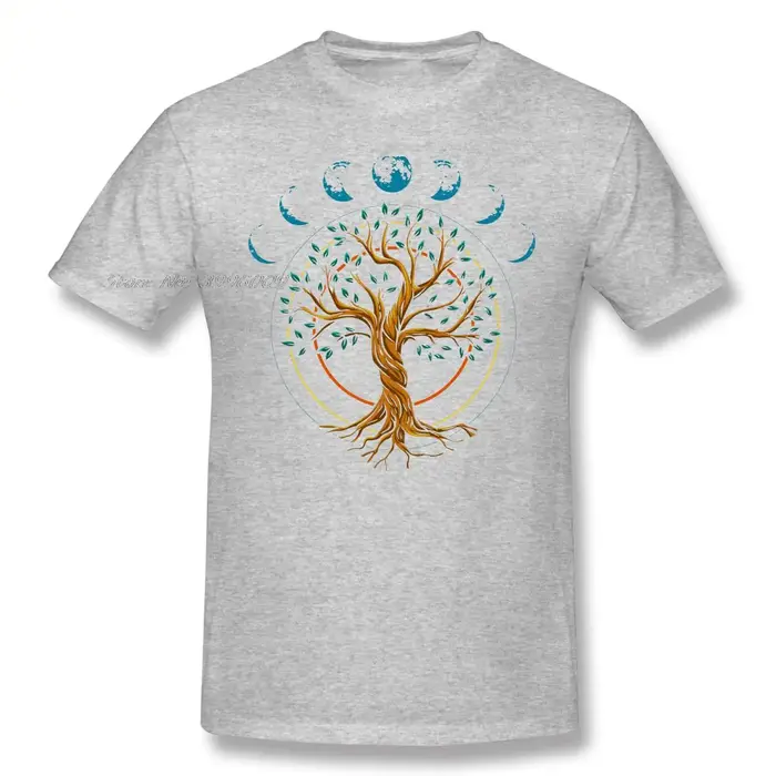 Arbre de vie rétro t-shirts femmes homme T-shirt coton été