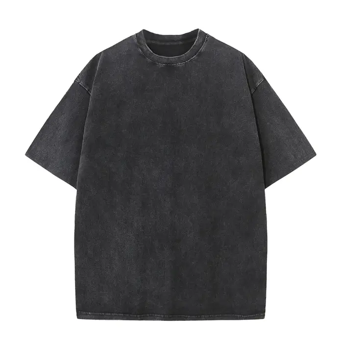 T-shirt d'été pour hommes 230G coton lourd Vintage lavé T-Shirts surdimensionné à manches courtes en vrac Streetwear