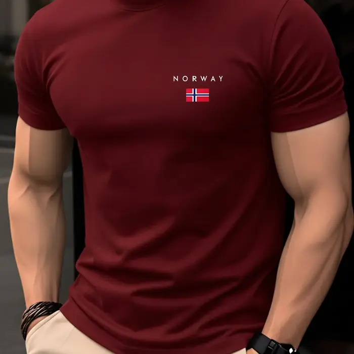 T-shirt noir à col rond pour hommes
