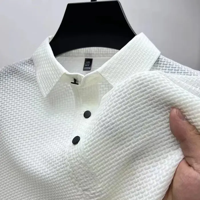 Polo d'affaires décontracté pour homme à manches courtes