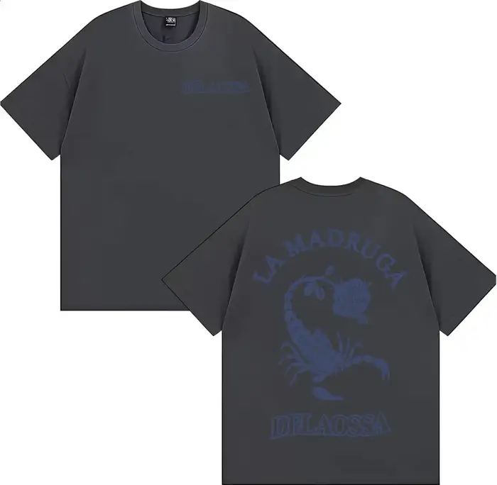 Rappeur Delaossa La Madruga Tour 2026 Merch T-shirts Hommes Femmes Mode Punk Hip Hop T-shirt Haute Qualité 100% Coton