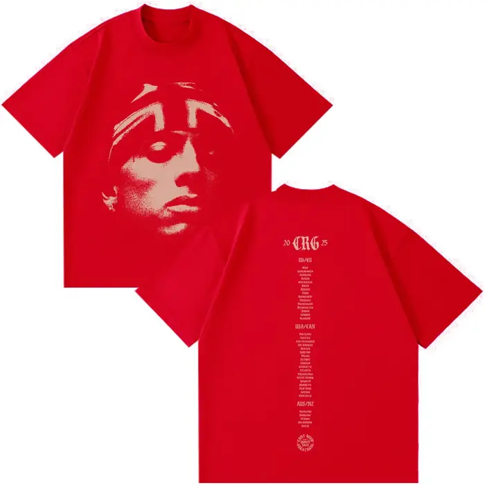 Rappeur Central Cee ne peut pas RUSH GREATNESS World Tour 2025 T-shirt hommes femmes mode Hip Hop ma