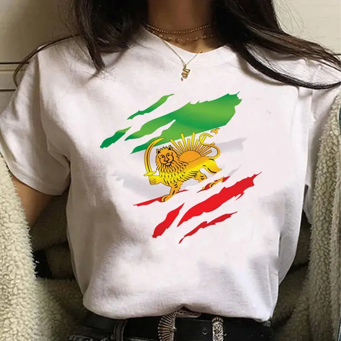 T-shirt Iran pour femmes, t-shirt harajuku, vêtements amusants pour femmes