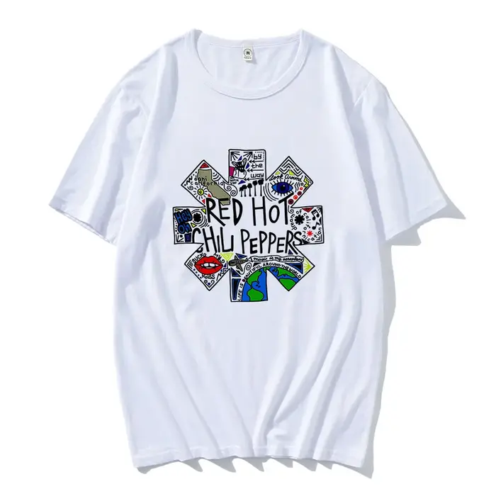 Rouge feu chaud calmar Chili poivrons T-shirts été hommes femmes coton t-shirt Streetwear Hip Hop impression graphique