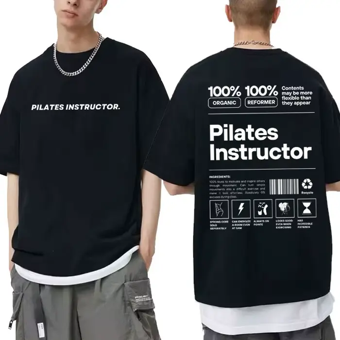 T-shirt de couverture de pompe d'instructeur de Pilates pour hommes et femmes