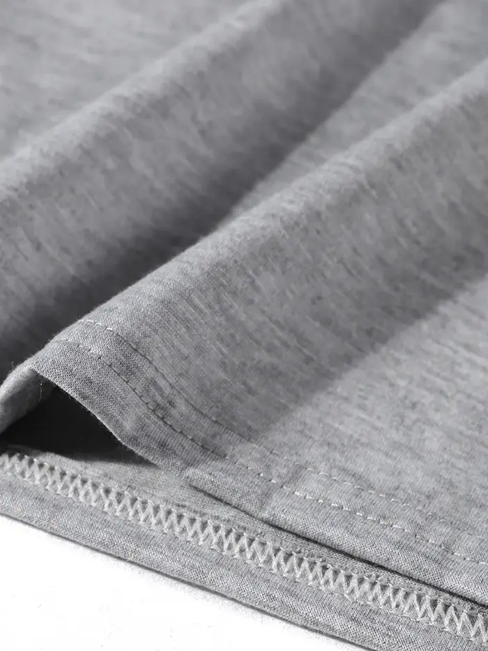 Gris couleur unie vêtements hommes t-shirts de haute qualité nouveau t-shirt été décontracté couverture en coton Hip