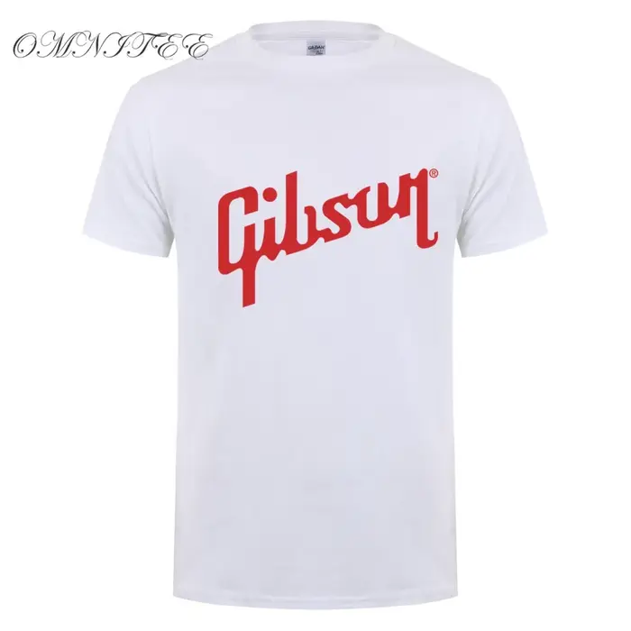 Été Nouveau Gibson T Shirts Hommes Coton O Cou T-Shirt Homme À Manches Courtes