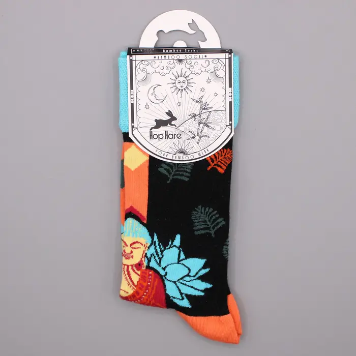 Hop Hare Bamboo Socks (36-40) - Blue Buddha & Lotus