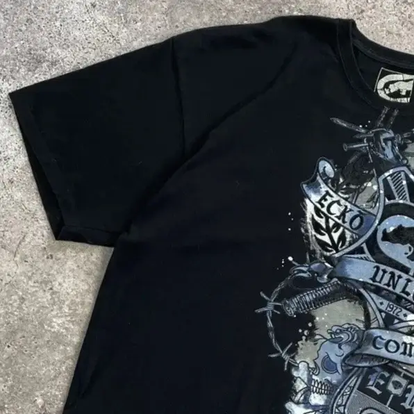 Ecko Rhino imprimé graphique t-shirt Y2K Vintage surdimensionné Streetwear