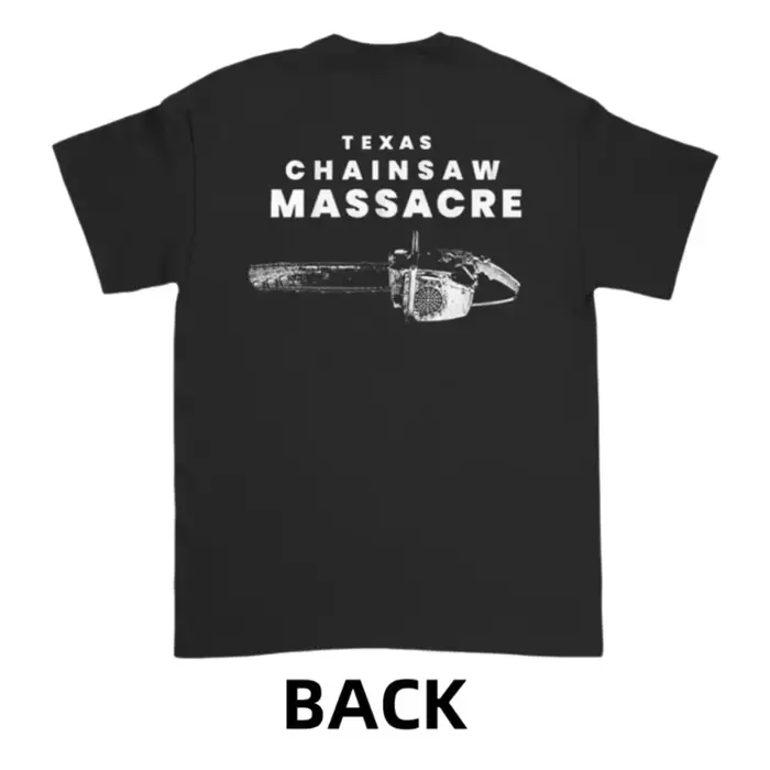 Texas Chainsaw Massacre T-shirt imprimé graphique col rond coupe ample à la mode
