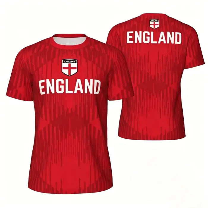 T-shirt imprimé en 3D avec drapeau anglais, t-shirt unisexe respirant à séchage rapide, hauts de spo