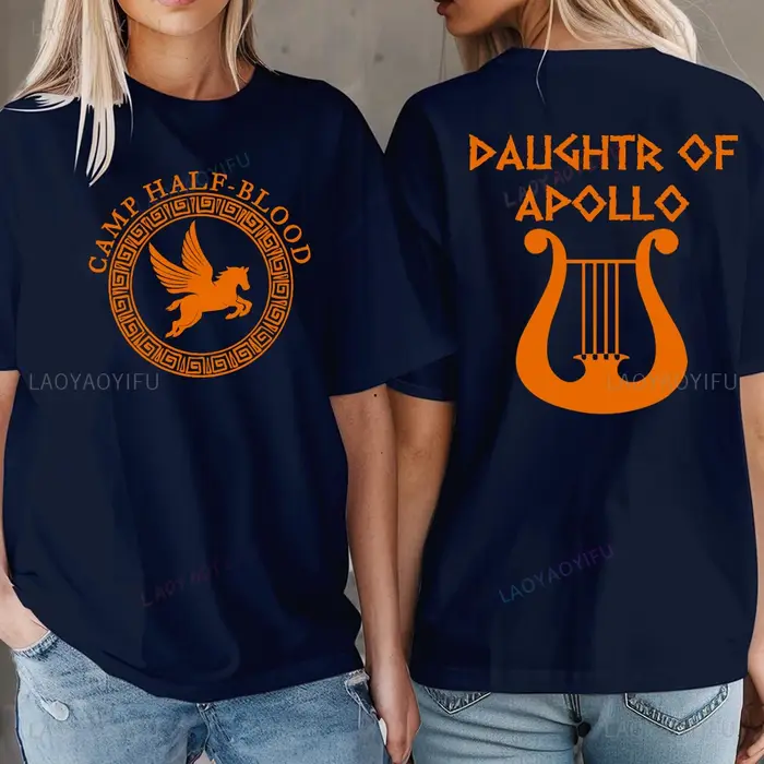 Camp demi-sang mythologie grecque fille graphique t-shirts été femme homme mode décontracté extérieur respirant coton T-shirt