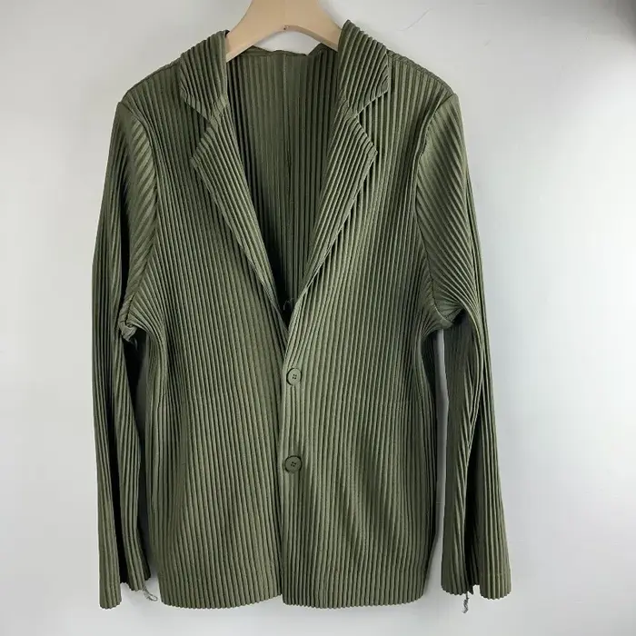 Veste plissée Miyake pour homme, nouvelle collection printemps 2026, manteau à manches longues, col rabattu, coupe ample décontractée, style japonais, haut oversize
