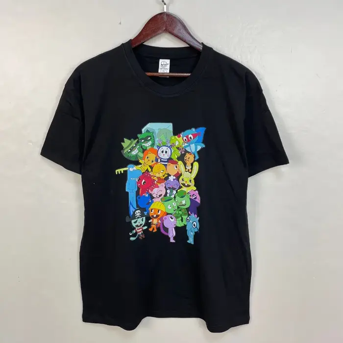 2025 été dessin animé T-shirt mignon tous les personnages joyeux arbre amis câlin dames TStudent