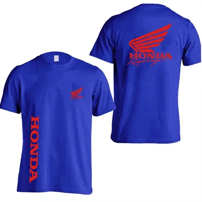 T-shirt de course en pur coton pour hommes Honda, nouveau t-shirt d'extérieur pour femmes, haut de s