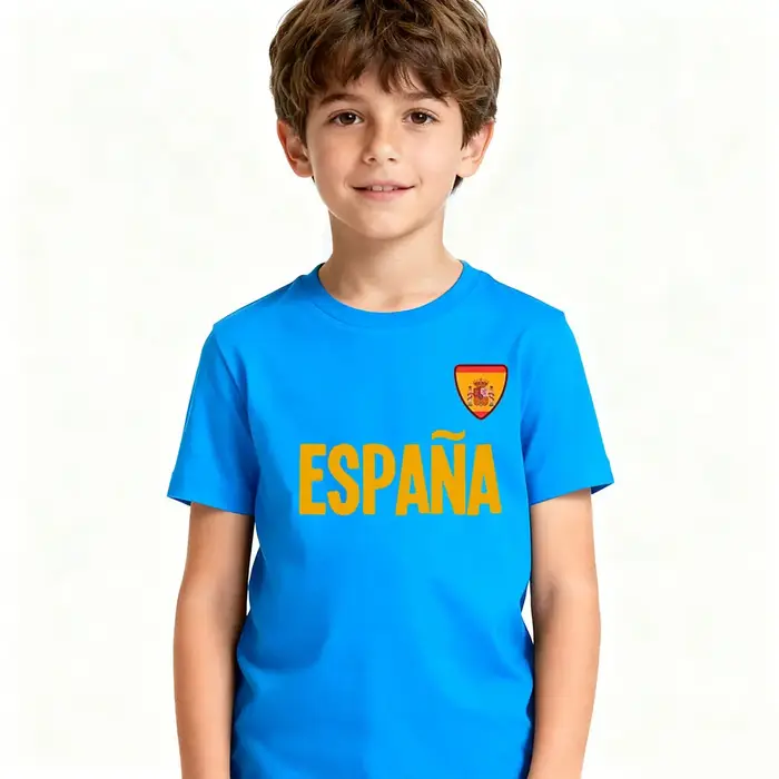 T-shirt ESPANA, vêtements décontractés pour la vie quotidienne des enfants espagnols