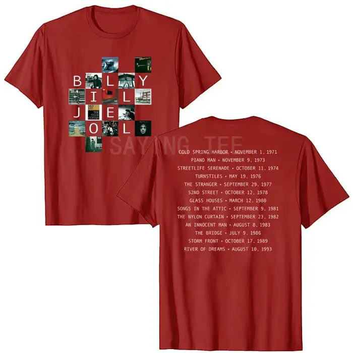 Billy Joel - MSG Subway T-Shirt Albums ensemble liste