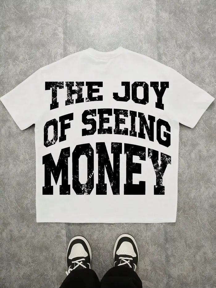 Le nouveau T-shirt pour hommes pour l'été 2025 comprend un motif de lettres 3D décontracté
