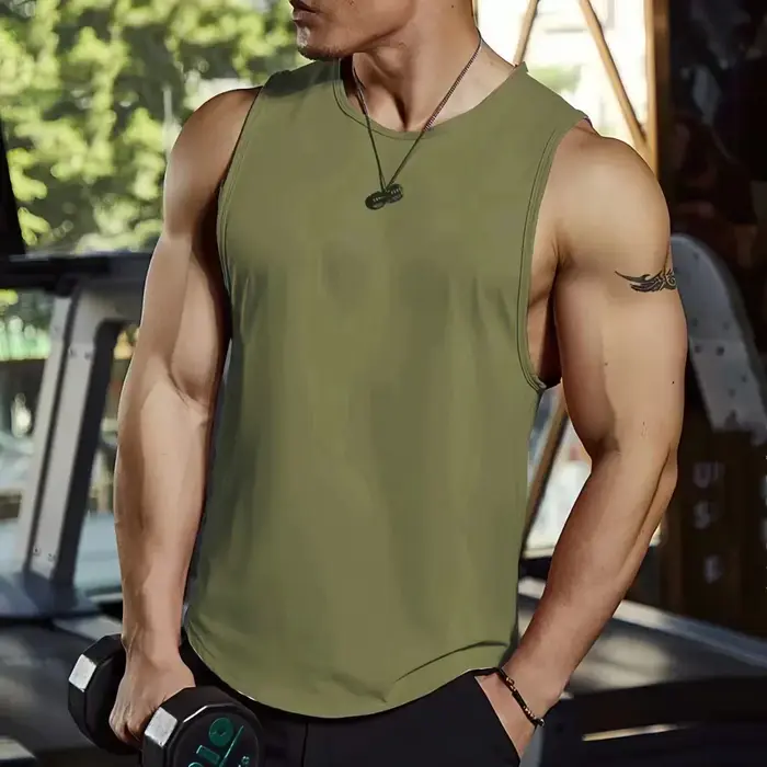 Nouveau débardeur homme été 2026 couleur unie pour le sport, la gym, le fitness, les loisirs, séchag