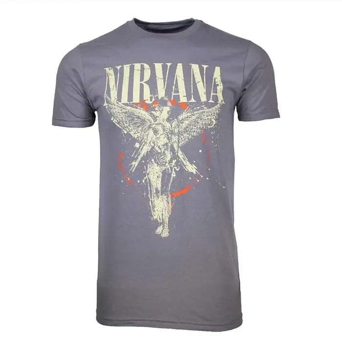T-Shirt classique avec Logo du groupe de rock Nirvana, 100% coton, t-shirt graphique pour hommes et 