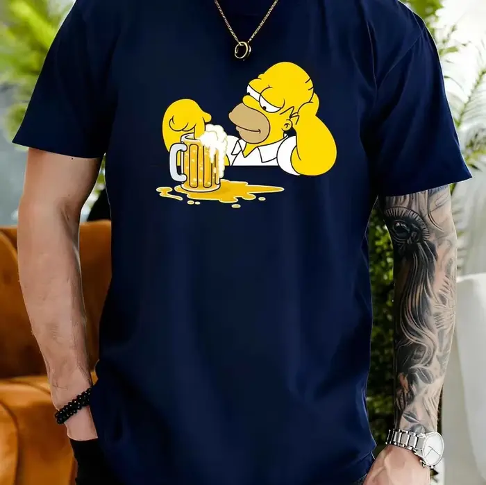 T-shirt décontracté à manches courtes pour hommes
