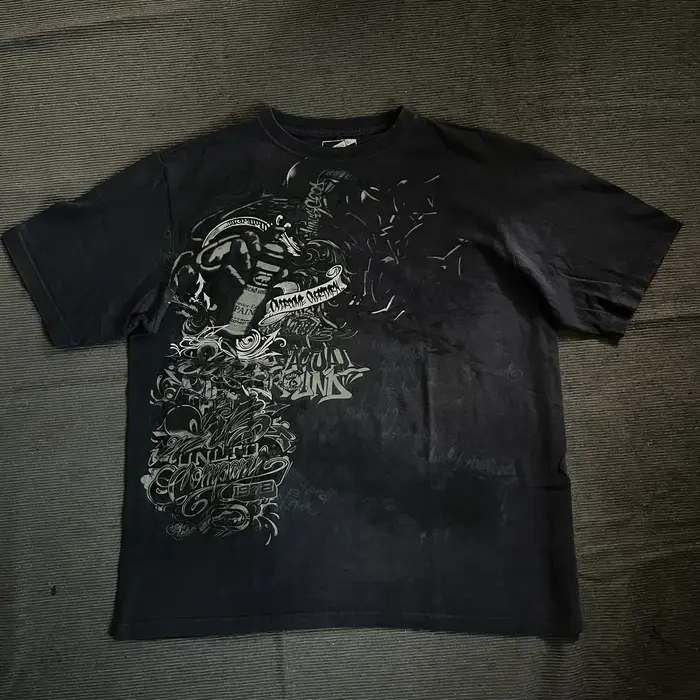 Ecko Rhino imprimé graphique t-shirt Y2K Vintage surdimensionné Streetwear