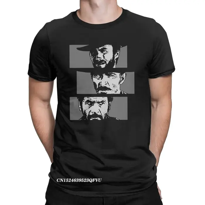 Le bon le mauvais et le laid t-shirt hommes Premium coton loisirs T-Shirts Clint Eastwood