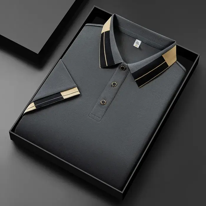Polo à col pour hommes