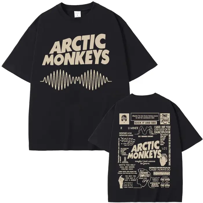 Nouveau T-shirt Rétro de l'été 2026 du groupe Arctic Monkeys – T-shirt Imprimé Col Rond Tendance pou