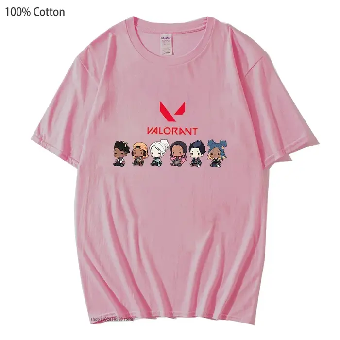 Valorant jeu impression t-shirt Jett Killjoy chemise Streetwear femmes