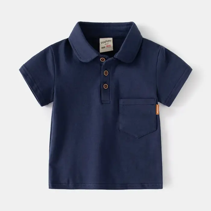 Mode enfants garçons Polos de luxe col montant Sport