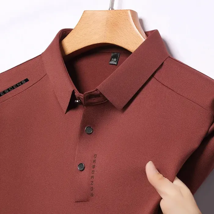Nouveau Polo Homme Décontracté Imprimé à Manches Courtes Anti-Plis Respirant Confortable Été Polyvalent 2026