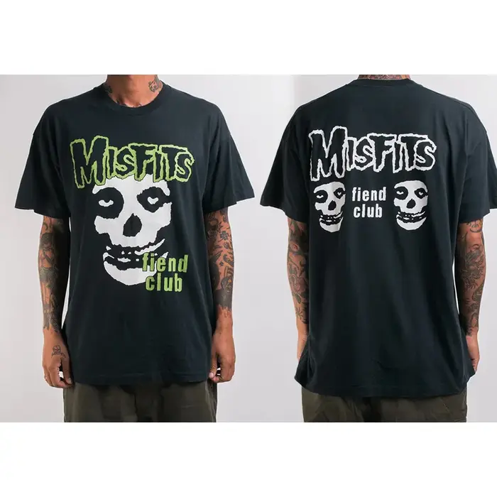 T-shirt décontracté Misfits Band Rock Hardcore Punk pour hommes et femmes, haut de gamme de la marqu