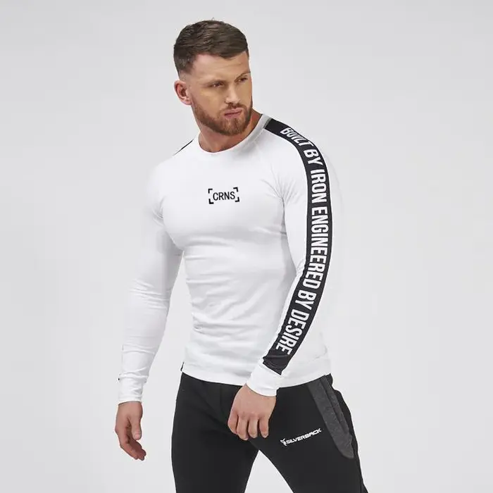 Nouveau T-shirt à manches longues automne gymnases marque vêtements coton Joggres musculation exercice chemise 2XL