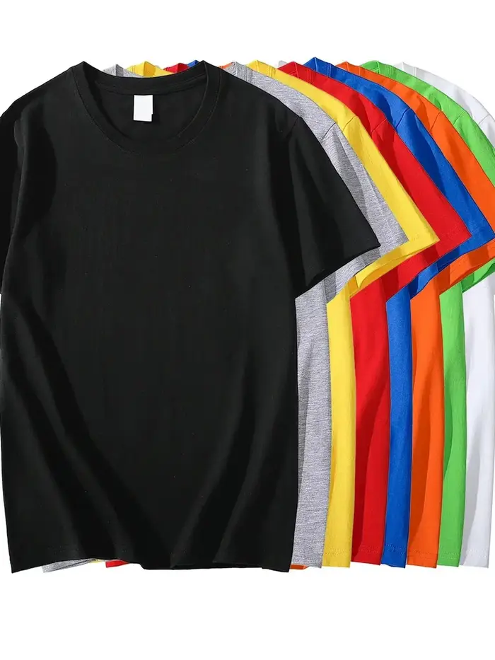 T-shirt à col rond en coton pour hommes