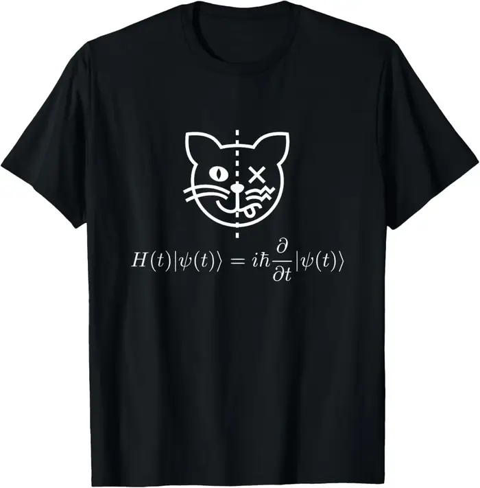 Drôle Schrodinger's Cat Quantum Mechanics T-shirts mode Manga bande dessinée hommes formule beaux
