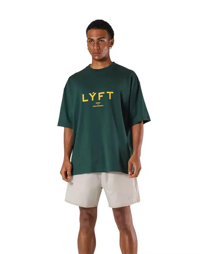 Green dean-T-Shirt à Manches Courtes et Col Rond pour Homme