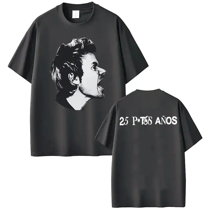 Dani Martín Concierto 25 ans Album T-shirts hommes femmes Vintage haute rue Hip Hop t-shirt 100% coton à manches courtes