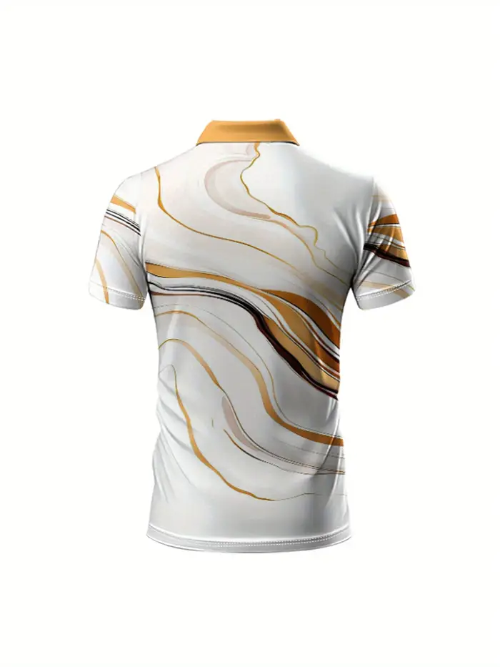 La nouvelle chemise POLO à manches courtes pour hommes d'été 2025 présente une impression de motifs à pois 3D