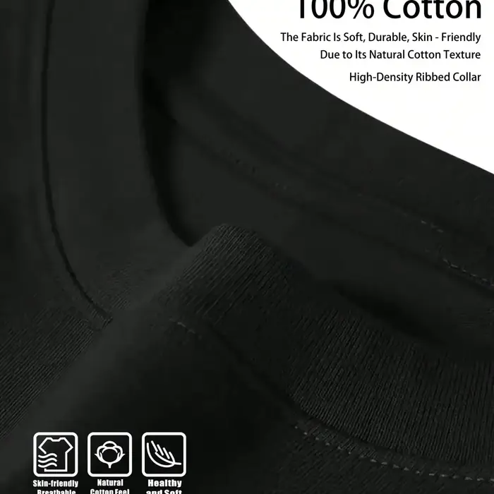 T-shirt unisexe en coton à manches courtes imprimé lettres