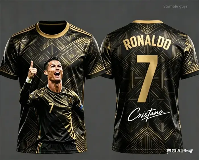 Tenue pour enfants avec design imprimé en 3D de Ronaldo pour l'été