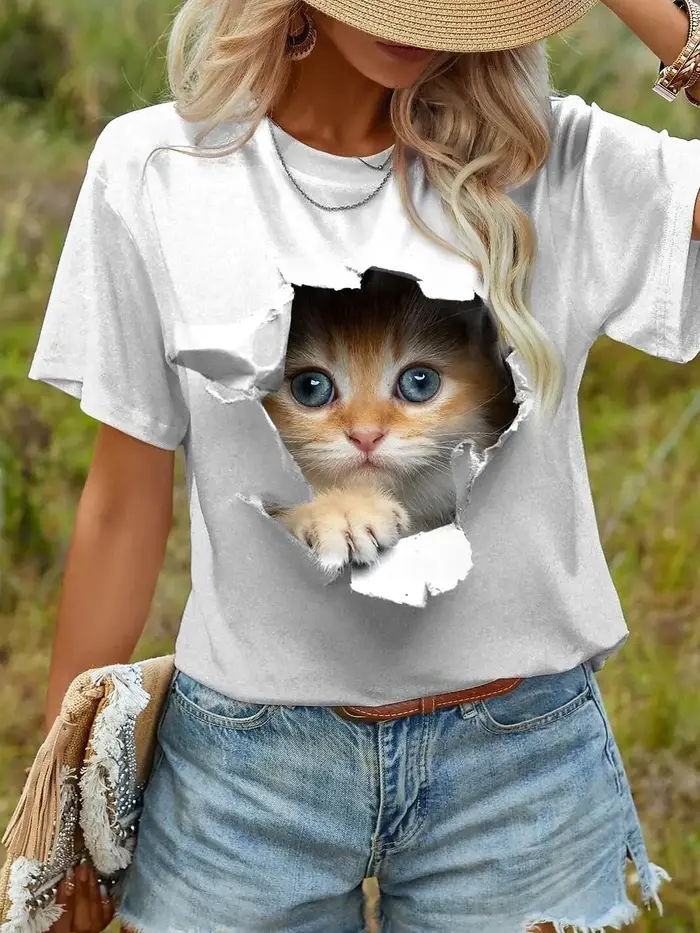 T-shirts mignons avec chatons