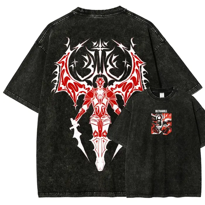 T-shirt délavé modèle Ultrakill
