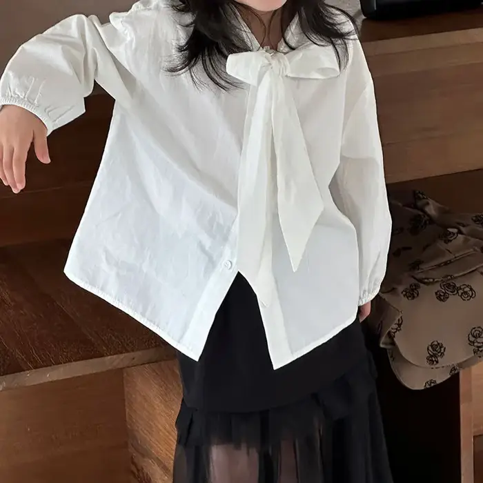 Chemise à Manches sulfpour Fille, Vêtement Décontracté, à Rayures et Fleurs, Design à la Mode, pour 